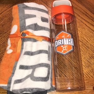 Never used towel and water bottle